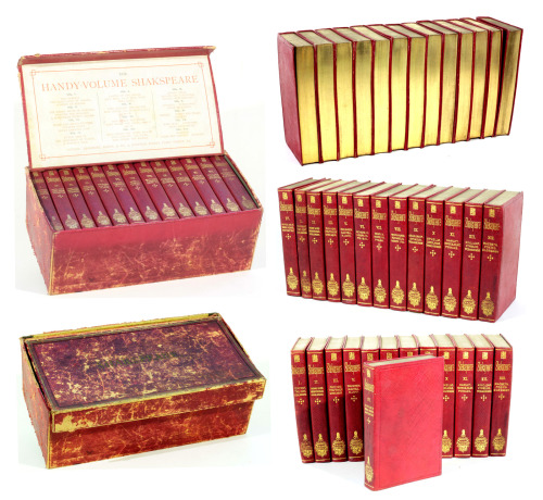 Handy Volume Shakspeare [Shakespeare]late 19th century leather bound volumes with original leather c