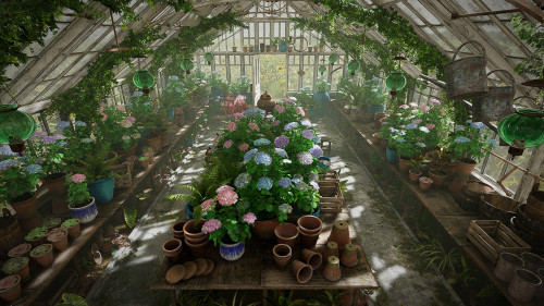 Greenhouse - Unreal Engine Jessica Helgesson www.artstation.com/artwork/ybg5yK