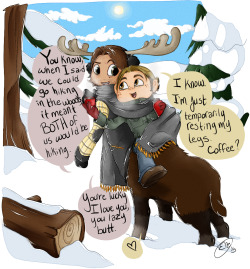  Moosetaur ride AKA I can’t draw snow or clouds. 