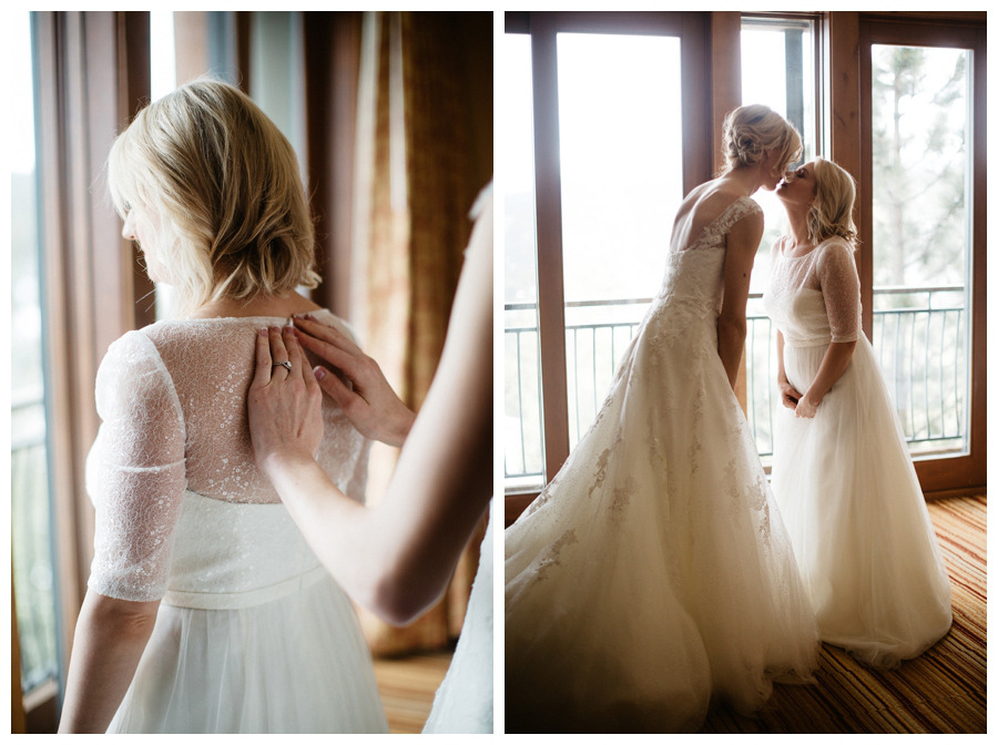 weddingsandlesbians: Megan &amp; MikaylaLake Tahoe winter wedding