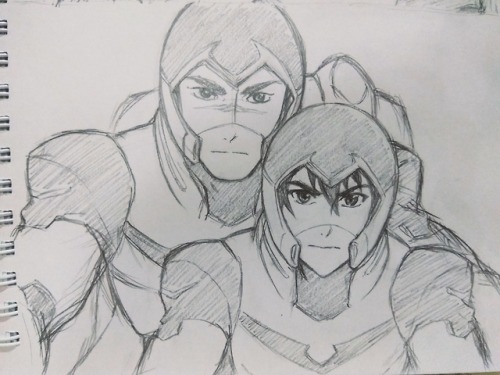 bellenomura: Dumb dumb sketch - Shiro &amp; Keith co-piloting (Simon &amp; Nia style LOL) &h