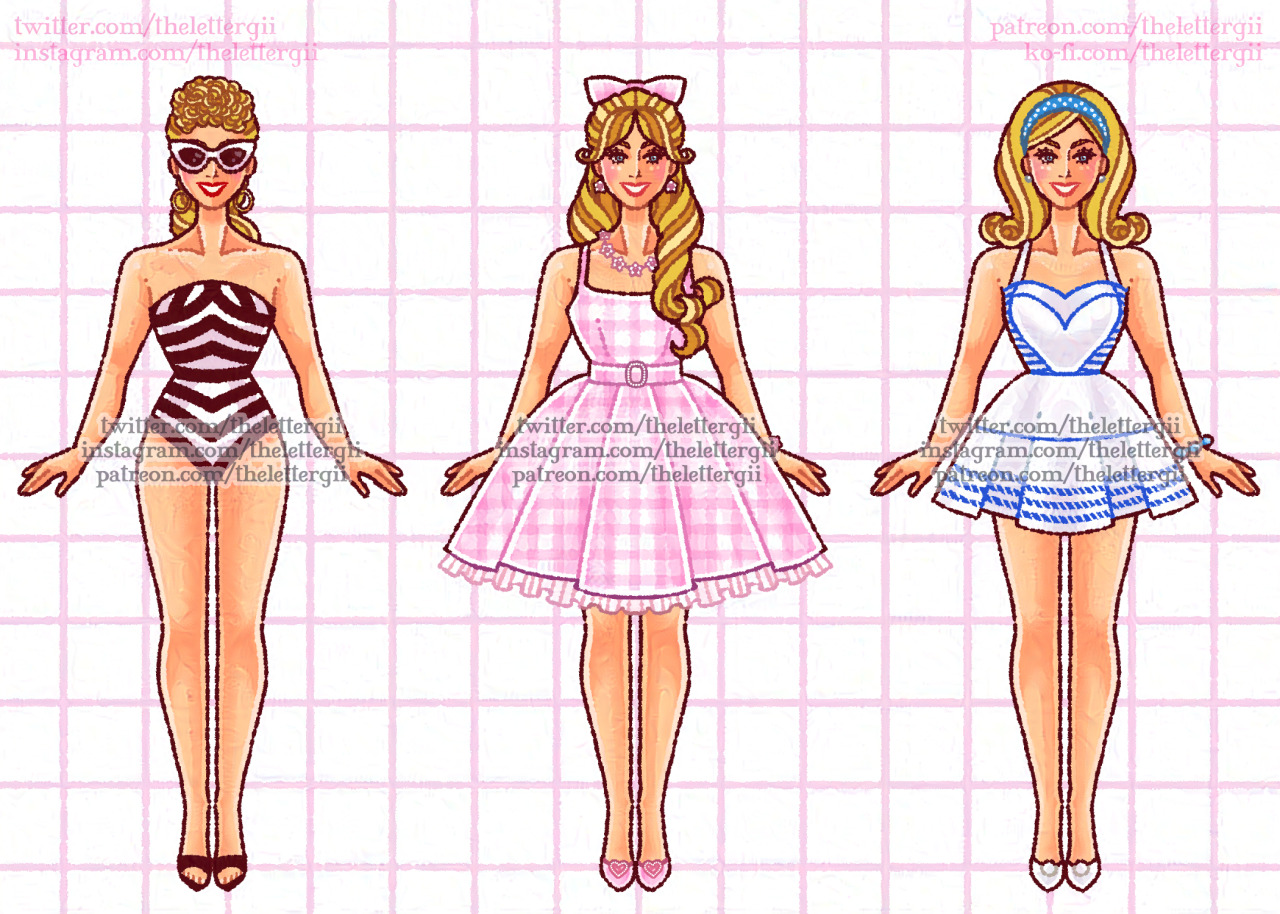 🐱nostalgia🐱 on Tumblr: Image tagged with barbie, fashion plates