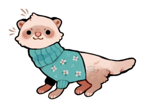 Cute Ferret Stickers — Emii Creations