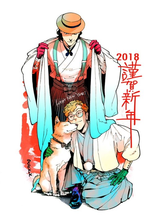 inkingblots:Zakk’s New Year illustrations throughout the years 2014-2019.
