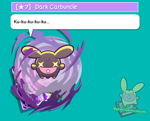 ☆6 Dark Carbuncle A mysterious creature that is always at Arle&rsquo;s side. However, something seem