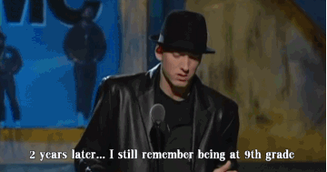 thashady:  Eminem inducts Run DMC into the Rock and Roll Hall of Fame in 2009 (ThaShady.tumblr.com