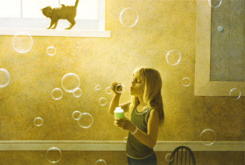 Bubbles, 1976, by Robert Vickrey