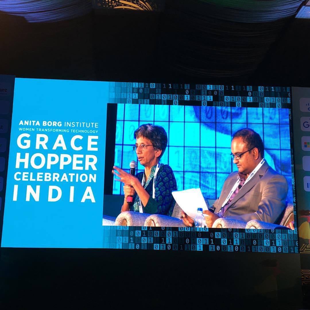 I’m surprised we are still sitting here having a conversation about the business benefits of hiring women. #GHCI15 #OurTimeToLead (at Bangalore, India)