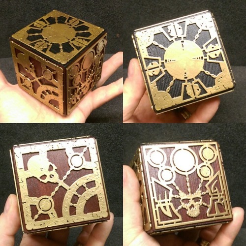 Here’s one for the horror fans. Our own custom puzzlebox. The Zamochit box. What beautiful ter