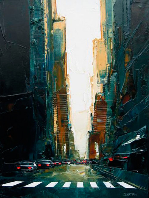 redlipstickresurrected:Daniel Castan (French, b. 1959, Dordogne, France) - New York  Paintings: Oil 