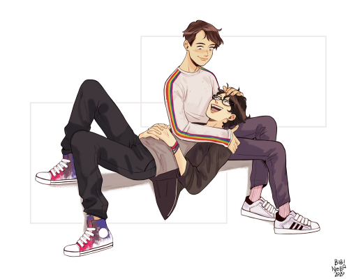 Commission drawn by @bibinella (For those wondering: in the book, Eddie is heavily gay coded and Ric