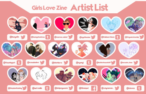 glzine: We are super excited to bring you the artist list for Girls Love Zine! There are 60 ama