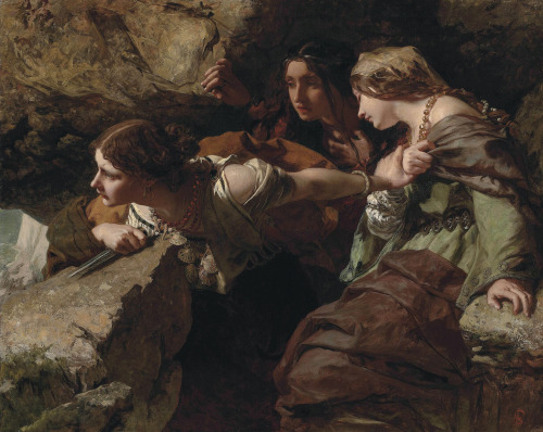 mysteriousartcentury: James Sant (1820-1916), Courage, Anxiety and Despair: Watching the Battle, 185