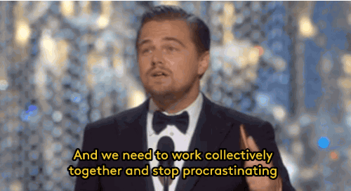 refinery29:  Leo in his Oscar acceptance speech: your votes in America and internationally have a major effect on global warming, the most dire threat of our time. Gifs: The Oscars on ABC FOLLOW REFINERY29 
