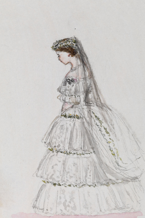 teatimeatwinterpalace: A watercolour made by Queen Victoria showing her daughter Victoria, Princess 
