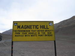 Sixpenceee:magnetic Hill Is A Very Special Tourist Attraction Located Near Leh In