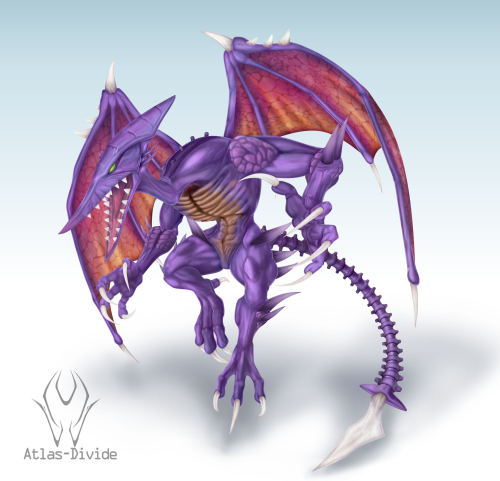 Been a while since i uploaded here, here is my most recent smash brothers styled character, Ridley. 