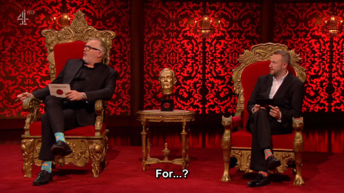 [ID: Five screencaps from Taskmaster. Mawaan Rizwan says, “Yeah, I’ve brought in my favourite travel