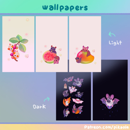 pikaole:Bat icon/wallpaper pack (iOS, desktop) for patreonGalaxy themes / Line themes 