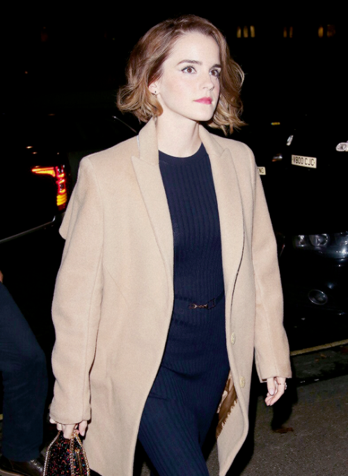 Emma Watson at the screening of ‘The True Cost’ [December 08, 2015].