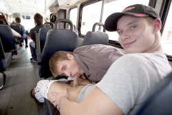 Bulgeloverblog:  Blowjob In The Bus