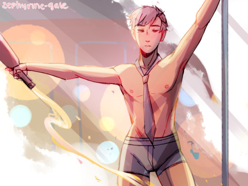 zephyrine-gale:  banquet redraws for this vid ! yuuri can slay me
