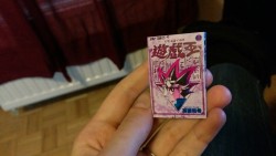 tohruichi:  I made a tiny Yu-Gi-Oh! Manga for Aisling. Made a prototype, but it sucked so I made a new one and it’s much better. She sure does love it. It’s made with all the pages from the actual manga, smooshed down into dolly size. 