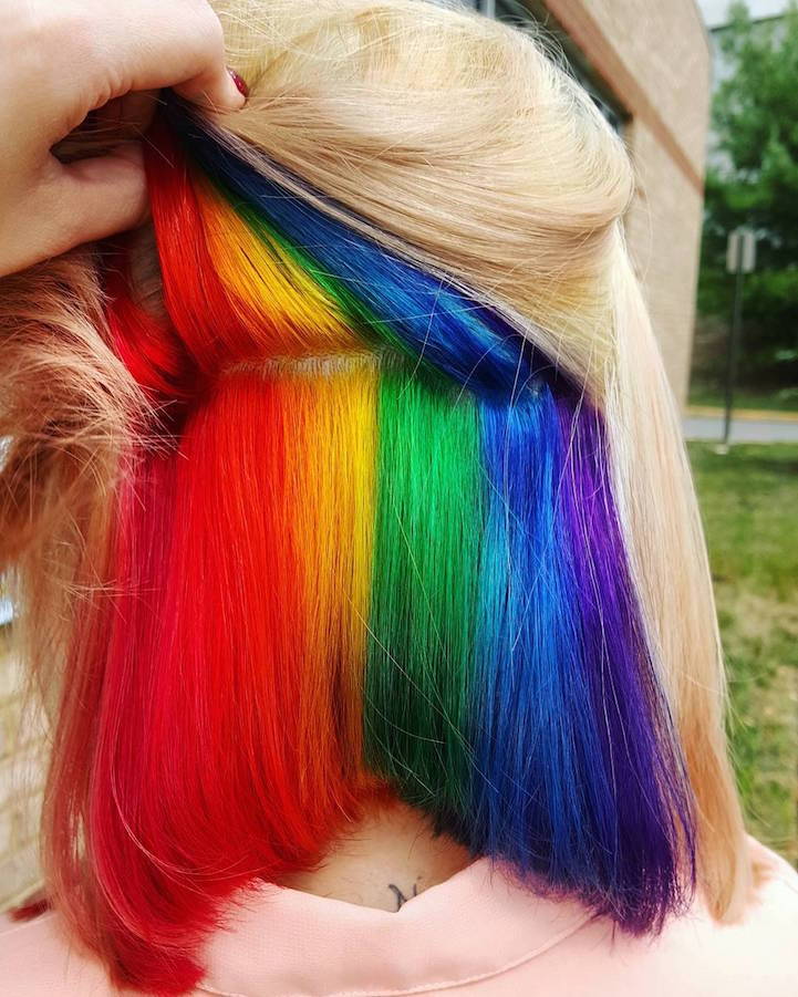 stuffgurlswant:  Rainbow Hair That Magically Hides Under Natural Hair Becomes The