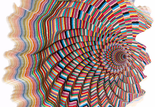 Paper Sculptures by Jen Stark.(via Colorful Paper Sculptures by Jen Stark)