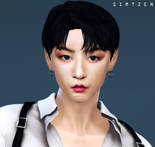 BTS Jungkook Create a Sim : VIDEOCC List & Tray Files Downloads : BLOGJungkook Facemask Overlay 