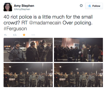 socialjusticekoolaid:   HAPPENING NOW (11/19/14): Protesters gather outside of the Ferguson police department. Day 103, and the spirit of the movement is strong. #staywoke #farfromover  They just arrested Bassem, who was livestreaming as usual. The way