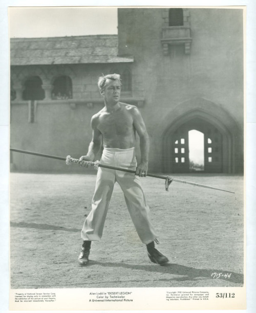 Alan Ladd in the 1953 Desert Legion…