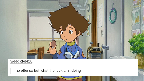 ahiddenpath:tameila:Digimon + tumblr posts (1/?)this version: Our War Game!Who the heck blessed me with this dork!