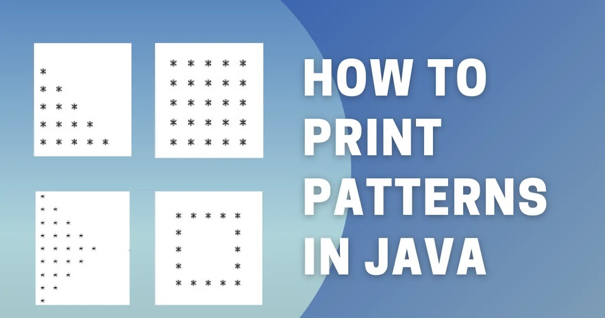 Bitsmore360 — Java Ques 101 How to print patterns in java?