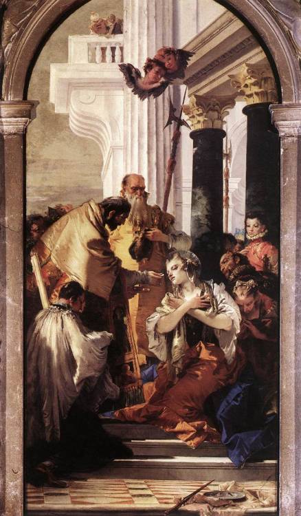 giovanni-battista-tiepolo: Last Communion of St Lucy, 1748, Giovanni Battista TiepoloMedium: oil,can