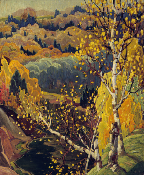 huariqueje:October Gold   -    Franklin Carmichael, 1922.Canadian, 1890-1945Oil on canvas, 119,5 x 9