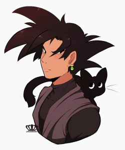 warm up doodle of Goku Black !its been a