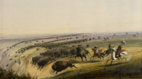 Hunting Buffalo, Alfred Jacob Miller, between 1858 and 1860