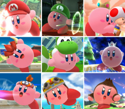 madokanaegi:  kirby’s hats ☆ super smash