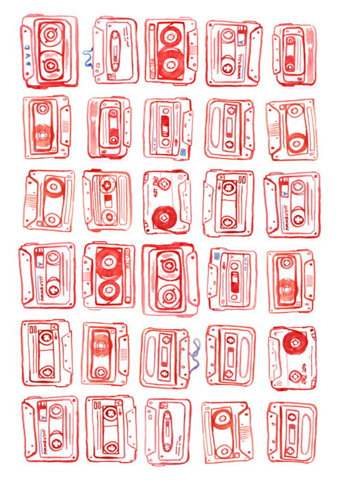 timbiddle:  cassette tapes tapes tapes tapes, more work for the Glaswegian psychic stuff im working on.  