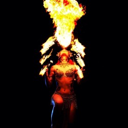 cervenafox:  Great shot of me fire breathing this weekend gone at the @londontattooconvention 🔥  Photo by @photoanarchy 