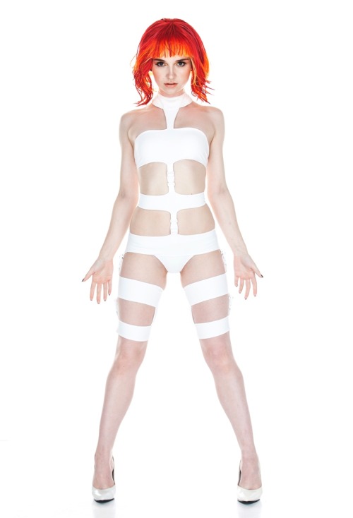 kinkengineering:  poisonneus:  New Leeloo outfit from www.artificeclothing.com! Shown in white and matte white PVC.   Shot by Jeff Hui.  Wig from Rockstar Wigs.  Wig Styled & Makeup by Blonde Moxie.  Model is Poisonne.   Hey - check out what one of