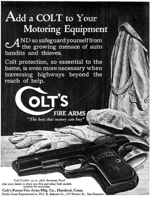 Life magazine “Add a Colt to Your Motoring Equipment” (1922)