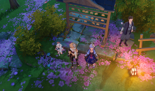 Screenshots of cutscenes from the Ayaka story quest.