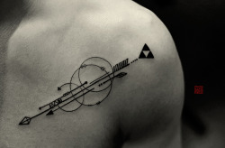 tattootemple:  Arrows for Mike - artwork and tattoo by Elizabeth - www.tattootemple.hk