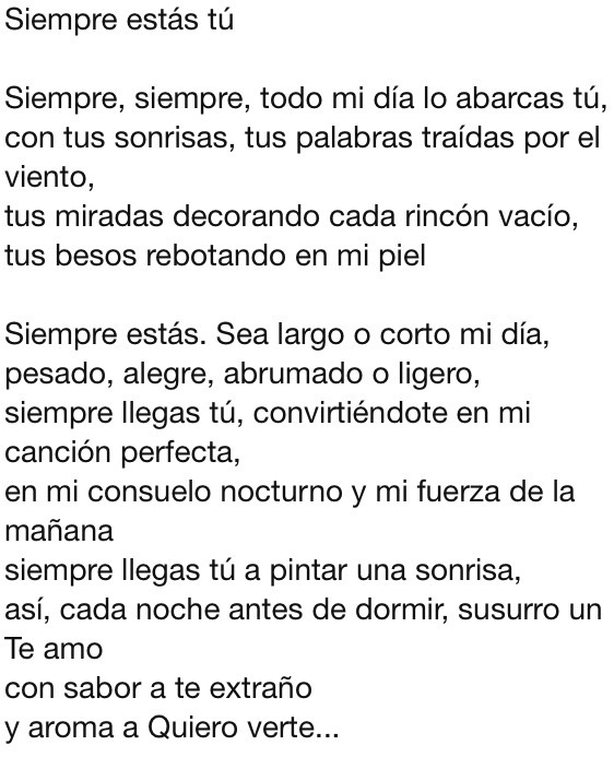 siempre21:  Así,cada noche antes de dormir,susurro un te amo; Con sabor a te extraño