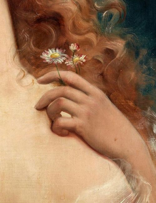 loumargi: Young Woman with Daisies (detail) Emile Vernon,