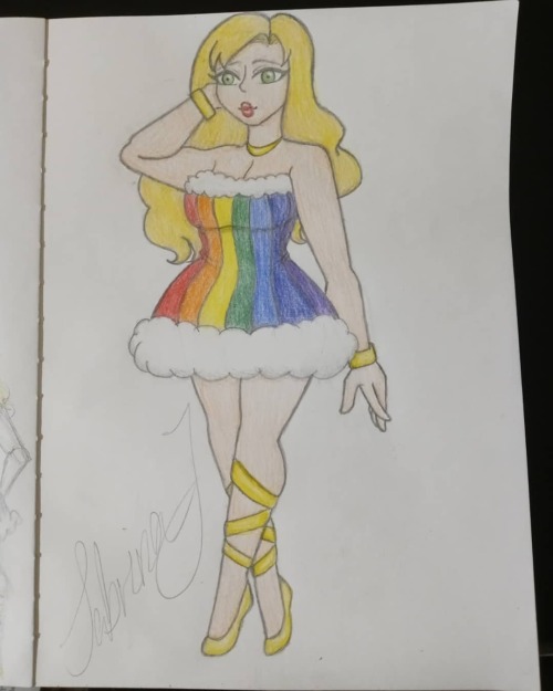 Hey guys so since this is the last day of pride month I decided to create this beautiful dress to re