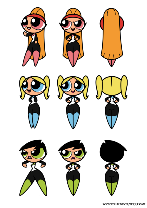 dust-in-my-eyes:     I’ve loved @crackmccraigen ‘s Powerpuff Girls since I was a little kid, although I haven’t really drawn much fanart for them.  But recently I realized that I hardly ever saw any fanart of the girls aged-up where they actually