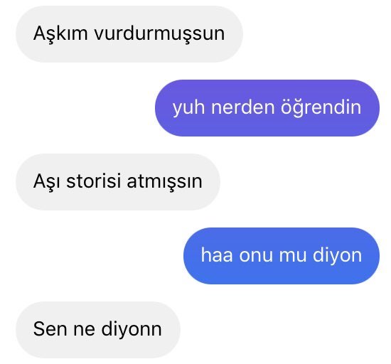 Aşkım vurdurmuşsun yuh...